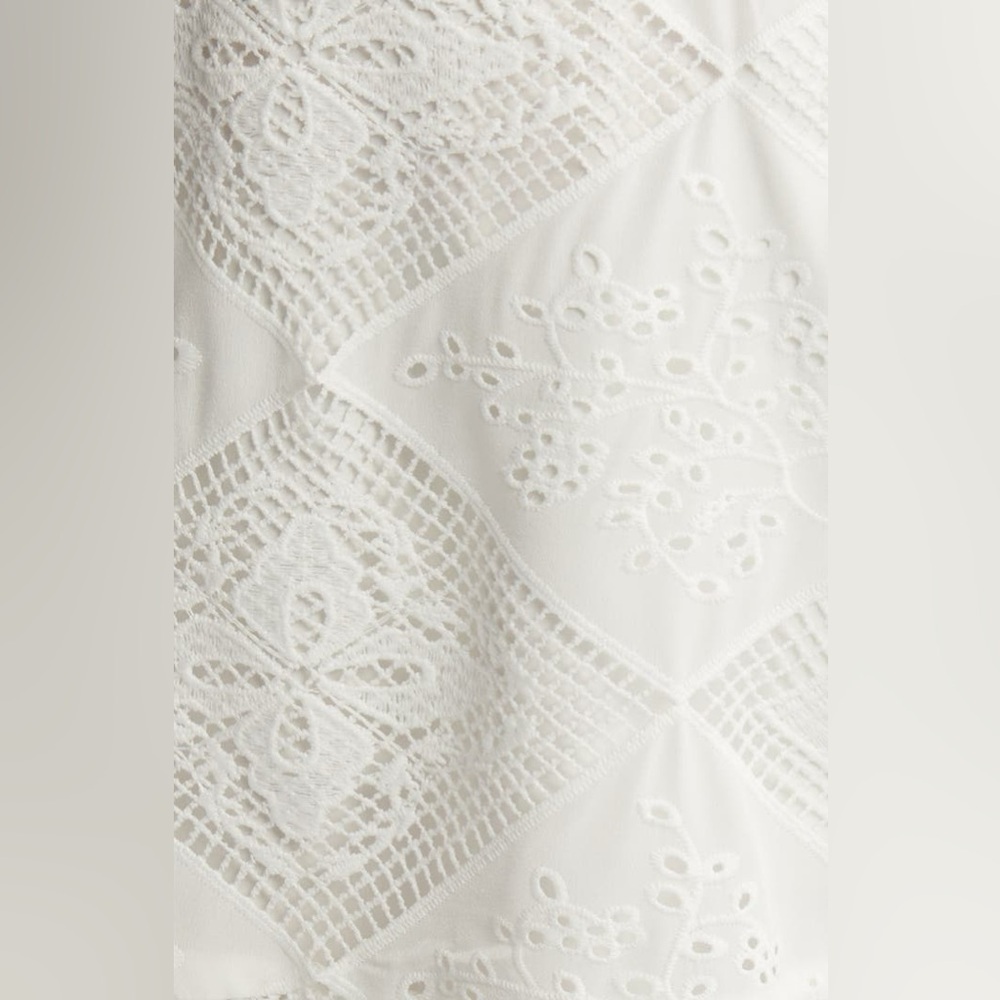 Ciebon Braylee Lace Eyelet Belted Sleeveless Minidress - Picture 6 of 10